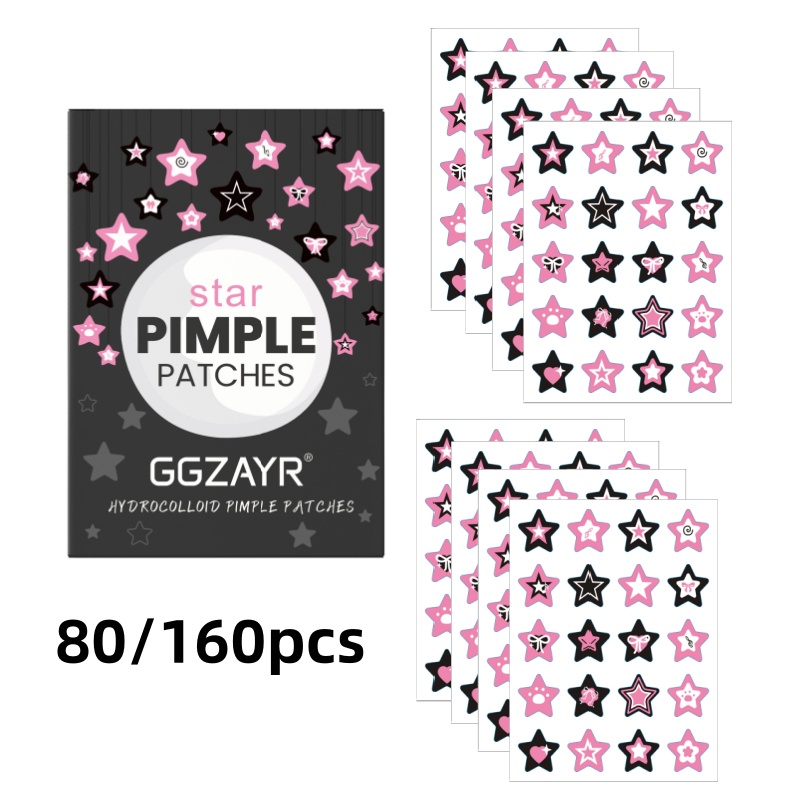 Skincare Acne - 80/160 個のスター アクネ パッチ セット –