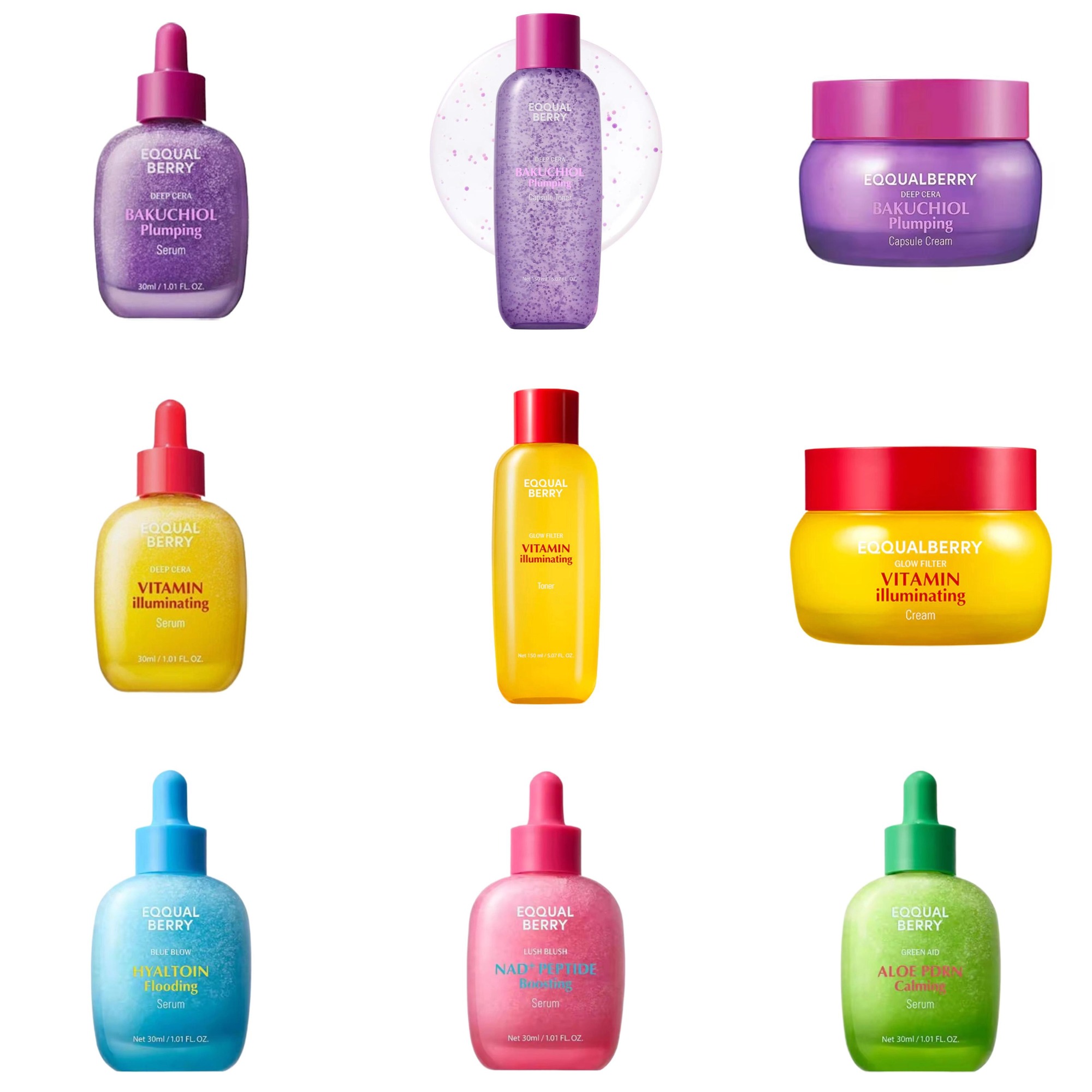 Retinol Vitamin A Cream - EQQUALBERRY バクチオール プランピングセラム 5,000 PPM レチノール代替ビタミンCセラム