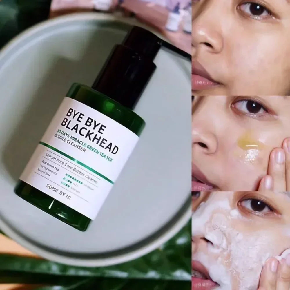 Skincare Some By Mi - 韓国 SOME BY MI バイバイブラックヘッド 30デイズミラクルグリーンティートックスバブルクレンザー