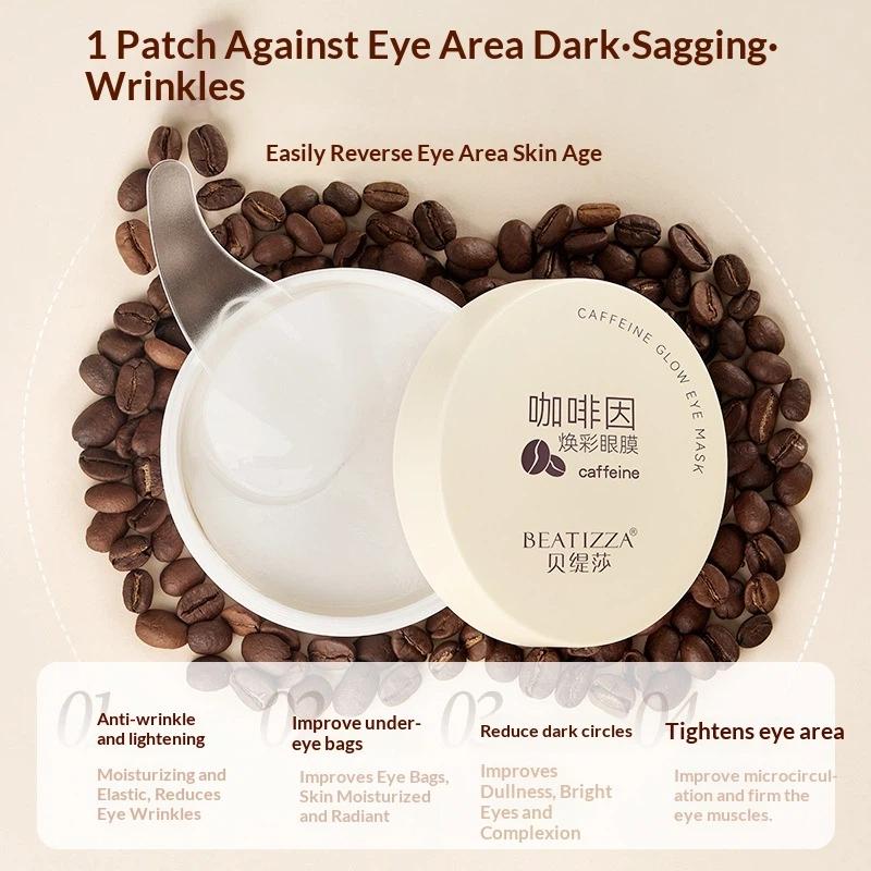 カフェイン配合 目元用マスク しわ・むくみ軽減 深層保湿アイ - Collagen Sheet Mask のレビューと価格