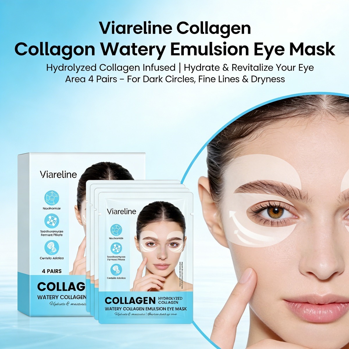 コラーゲンアイパッチ 小じわやくまを軽減 保湿してハリを保つ - Collagen Sheet Mask のレビューと価格