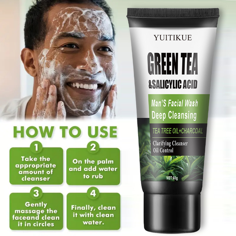 YUITIKUE メンズ洗顔料 60g - 緑茶＆サリチル酸 - Salicylic Acid Cleanser のレビューと価格