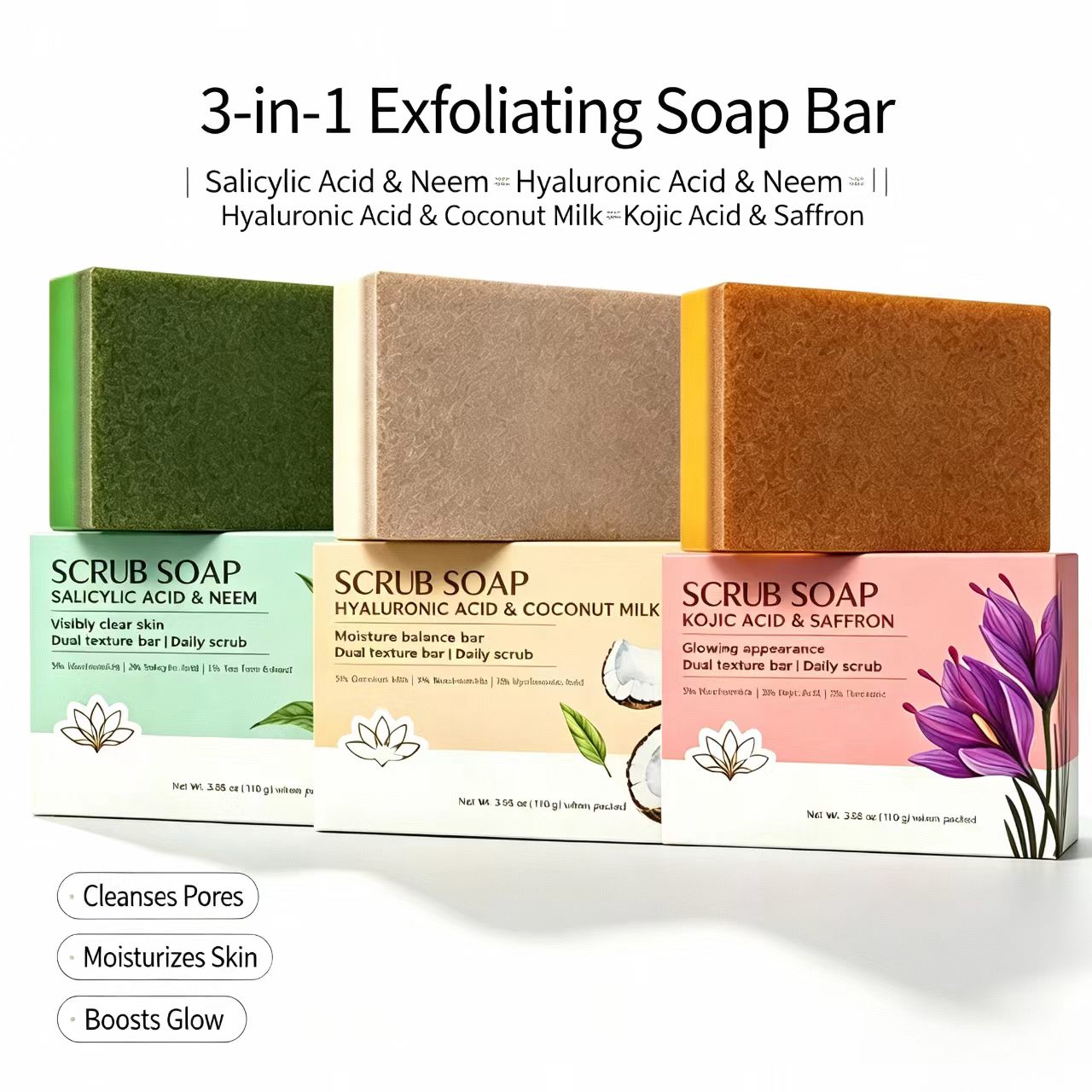 スクラブバーソープ |   サリチル酸＆ニーム配合のデイリー - Salicylic Acid Cleanser のレビューと価格