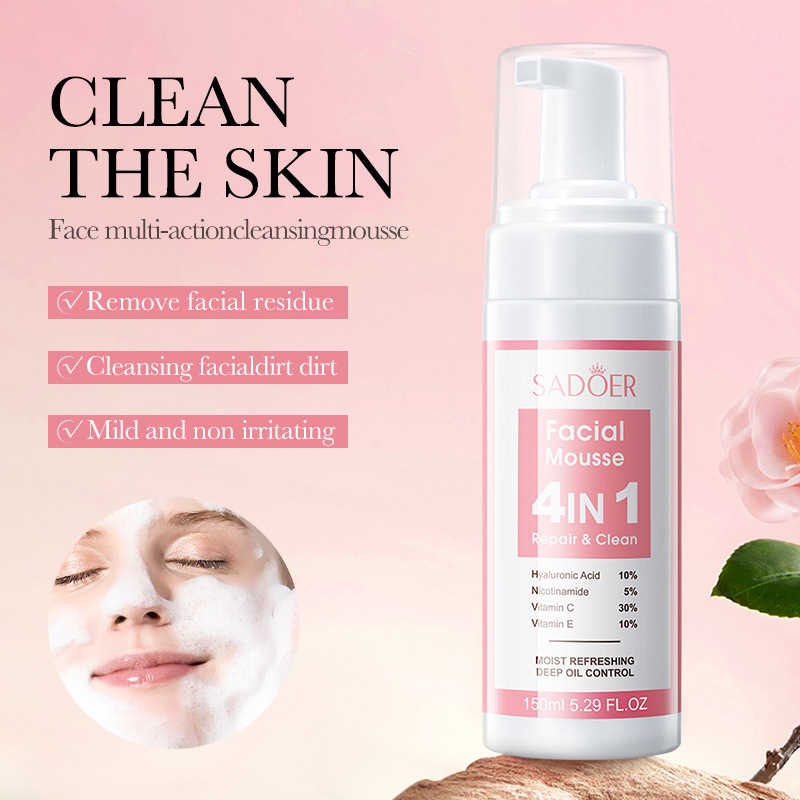 SADOER 4 in 1 フェイシャルムース洗顔フォーム洗 - Salicylic Acid Cleanser のレビューと価格
